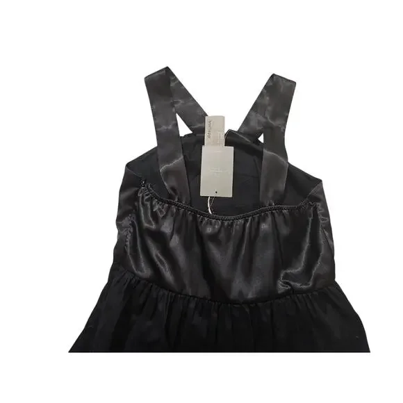 New Anthropologie burlapp swirled rosette black cocktail midi dress size 6 - Picture 8 of 12